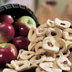 Getrocknete Apfelringe